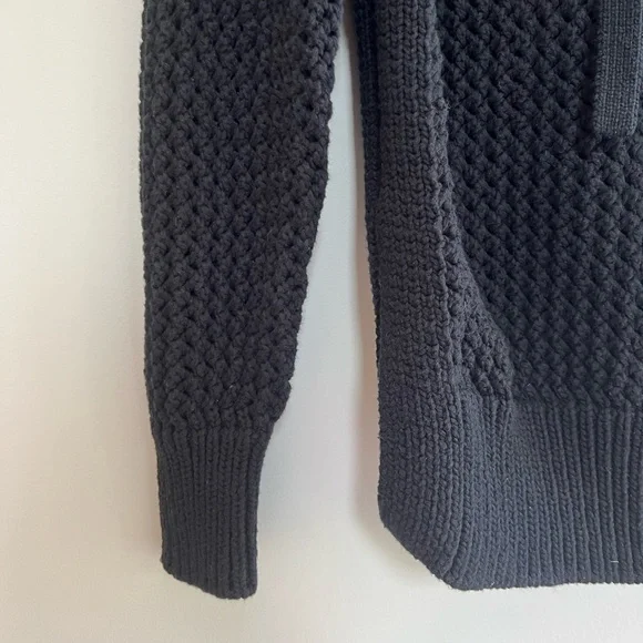 Derek Lam 10 Crosby Black Knit V-Neck Lace Up Sweater, size M - Picture 6 of 9